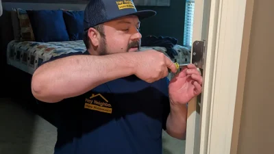 Door and hardware